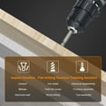 thumbnail image 3 of Wall Cordless Drill Sets Electric Drill 25+1  Setting For Home Reconstruction, DIY Handicrafts, Woodworking, Landscaping Work, Car Maintenance 2PCS 16.8V 1500mah Battery, UK, 3 of 7