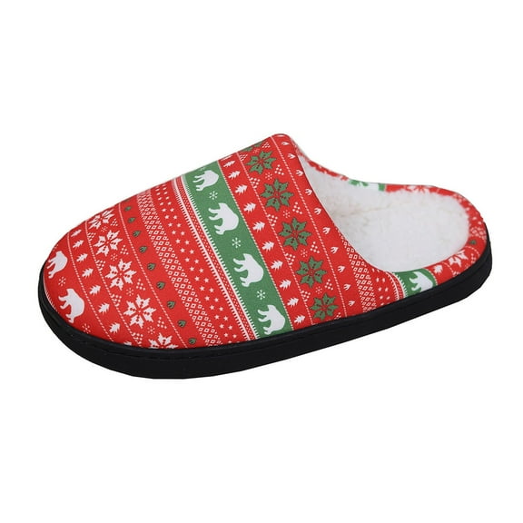 Christmas Slippers House Shoes for Women Fluffy Soft Cozy Bedroom Cartoon Plush Cute Slippers for Indoor Outdoor Use