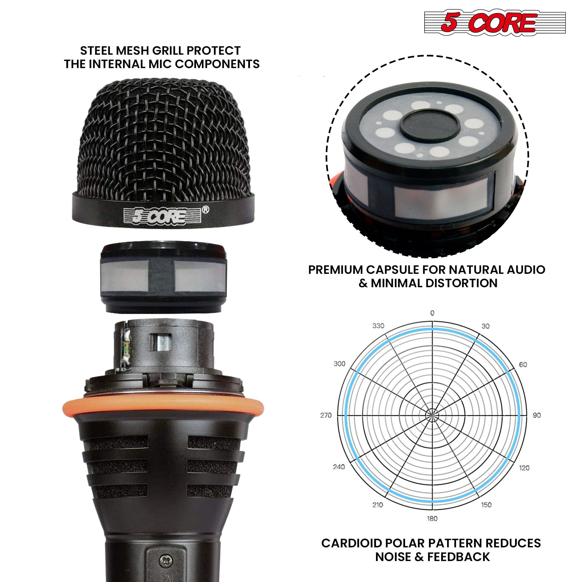 Microphone Dynamic Mic Karaoke Singing Studio XLR Mics Handheld Microfono