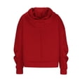 thumbnail image 5 of Lmnyox Long Sleeve Hoodies for Women Loose Casual Pullover Tops Fall Solid Color Basic Sweatshirts with Pocket, 5 of 6