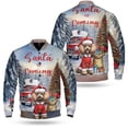 thumbnail image 3 of Santa is Coming Poodle Merry Christmas Xmas Noel Truck Tree All Over Print 3D Baseball Jacket Poodles Dog Lover Gifts Idea Bomber Jacket Softball - 02023, 3 of 6