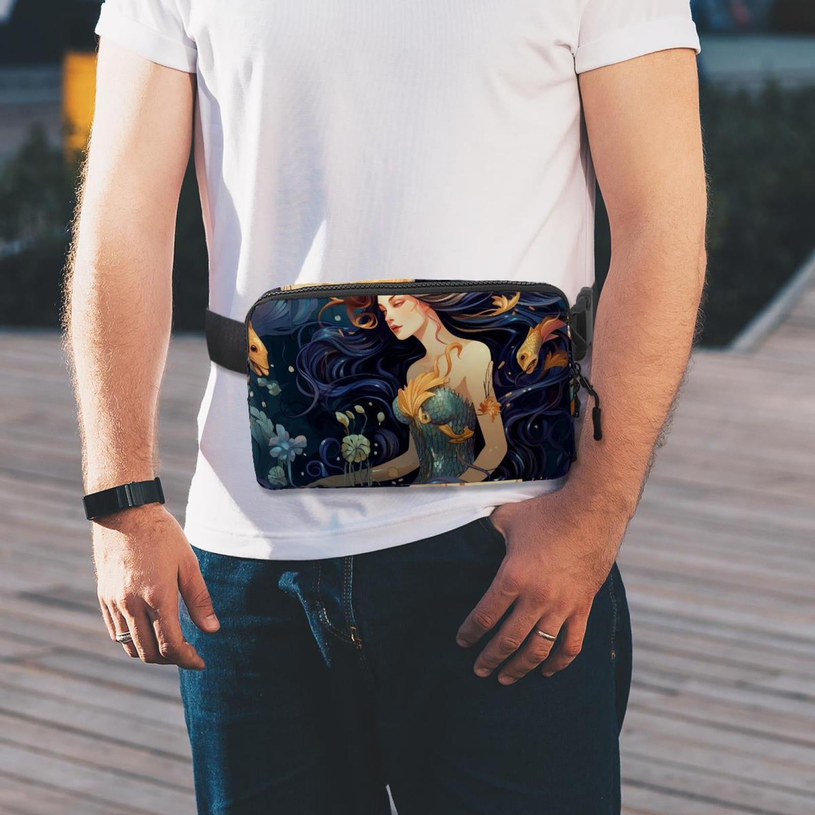 Mermaids Adjustable Lightweight Running Belt with Extension Strap and Belt Bag/Fanny Pack – Unisex
