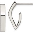 thumbnail image 1 of Stainless Steel Polished J Post Earrings Made In China sre392, 1 of 5