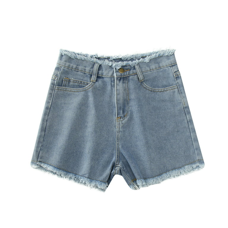 Hiking Pants for Women Petite Short Female Womens Denim Bandage Pants Jeans  Casual Shorts Tassel Bottom Pocket