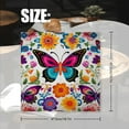 thumbnail image 2 of Cloth Napkins Set Of 4 Vibrant And Colorful Pattern Featuring Butterflies, Flowers And Leaves Square Napkins Washable Dining Table Napkin For Home Holiday Wedding Party Dinner Decor 18*18 Inch, 2 of 3