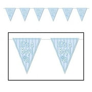 Beistle 57448 Its A Boy Pennant Banner Pack of 12