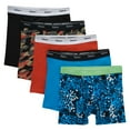 thumbnail image 2 of Hanes Boys Underwear Boxer Briefs, 5-Pack, Originals Moisture-Wicking, Orange & Assorted, 2 of 3