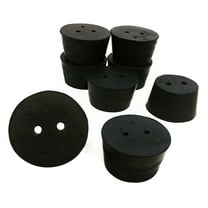 Stoppers, Rubber, Size 9, 2-Hole. Pack 1-Pound.