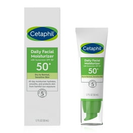 Cetaphil Daily Facial Moisturizer Broad Spectrum SPF50, Fragrance Free, 1.7 oz