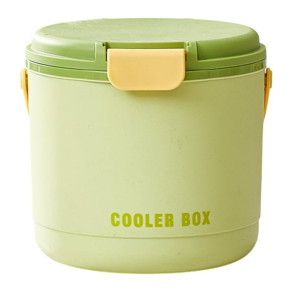 Contenedor para cubos de hielo con tapa, contenedor portátil multiusos para almacenar hielo en verano Verde