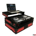 thumbnail image 3 of XS-DDJSR2LTRB LED Flight Case for Pioneer DDJ-SR2 Digital Controller W-Laptop Shelf and Bonus LED Kit | Black on Red, 3 of 5