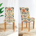 thumbnail image 3 of Yayeee 4 Pack Dining Chair Covers Stretch Parson Chairs Slipcovers Seat Protector, Beige Floral, 3 of 6