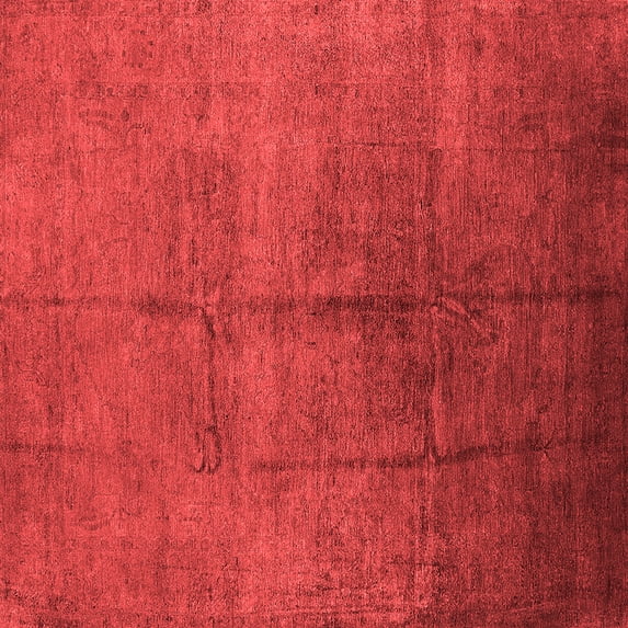 Ahgly Company Indoor Square Oriental Red Industrial Area Rugs, 6' Square
