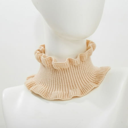 

XMMSWDLA Neck Gaiters Women s Knitted Bib Covering Neck Cover False High Collar Infinity Loop Scarf Savings Clearance