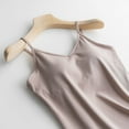 thumbnail image 5 of WTXUE Tank Tops Sleeveless, Scoop Neck Cotton Spaghetti Straps Women's with Bra Pads Bra One Vest Camisole Top Solid | Casual for Women Khaki L, 5 of 8