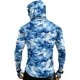 thumbnail image 5 of LTTVQM Mens Hoodies with Face Mask UPF 50+ Sun Protection Camo Long Sleeve Shirts Rash Guard Breathable Running Workout T Shirts Blue L, 5 of 10
