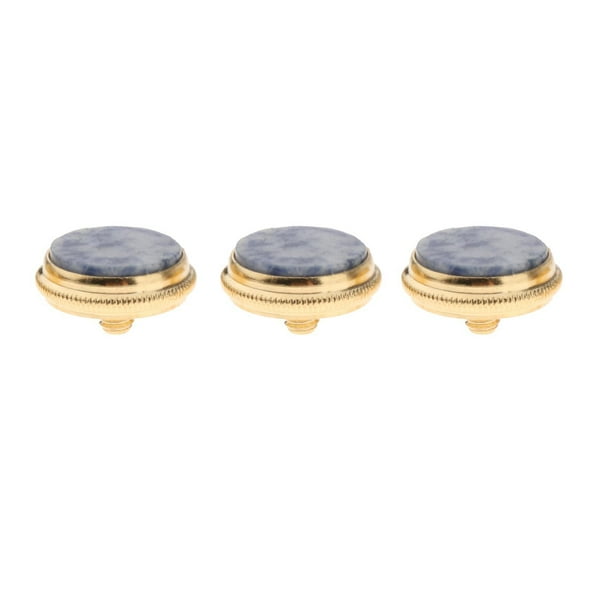 Juego de 3 botones de concha de abulón para llave de dedo, de colores, para reemplazo de trompeta. Estilo 7