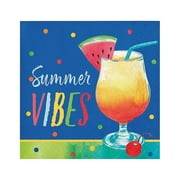 Fun Express Summer Vibes Cocktail Party Beverage Napkins 16 Pieces