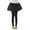 Black, variant on Tiijoy Girls Stretch Footless Leggings with Tutu Skirt Shiny Tulle Pantskirt, Sizes 3-4