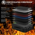 thumbnail image 2 of Fireproof Document Box with 3-Digit Lock - Black - 5200 ℉   Heat Insulated, Waterproof & Fireproof Storage for Important Documents, 2 of 8