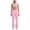Pink, variant on DAFEI Workout Sets for Women 2 Piece Color Block Strappy Sports Bra High Waist Shorts Gym Yoga Outfits Crop Top Matching Gym Athletic Clothing Set