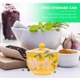 thumbnail image 5 of 1 Set of Ceramic Seasoning Jar Condiment Pots with Spoons Sugar Bowls Salt Container Farmhouse Kitchen Decor Yellow Cutlery Tray, 5 of 5