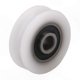 thumbnail image 2 of White Nylon Pulley Wheel Set, 4pcs U-Groove Design, 22x6x8mm Size for Sliding Doors with 6mm Inner Diameter, 2 of 2
