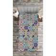 thumbnail image 3 of Ambesonne Moroccan Quilted Bedspread Set 2 Pcs, Complex Floral Design, Twin Size, Multicolor, 3 of 3