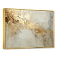 thumbnail image 2 of Designart "Marble Lightning In Beige And Gold VI" Abstract Shapes Floater Framed Wall Art Prints, 2 of 5