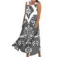thumbnail image 2 of Maxi Dress for Women Casual Summer Long Dress Beach Cover-Ups Sun Dresses Women Sleeveless T Shirt Tank Dresses with Pockets Gray L, 2 of 5
