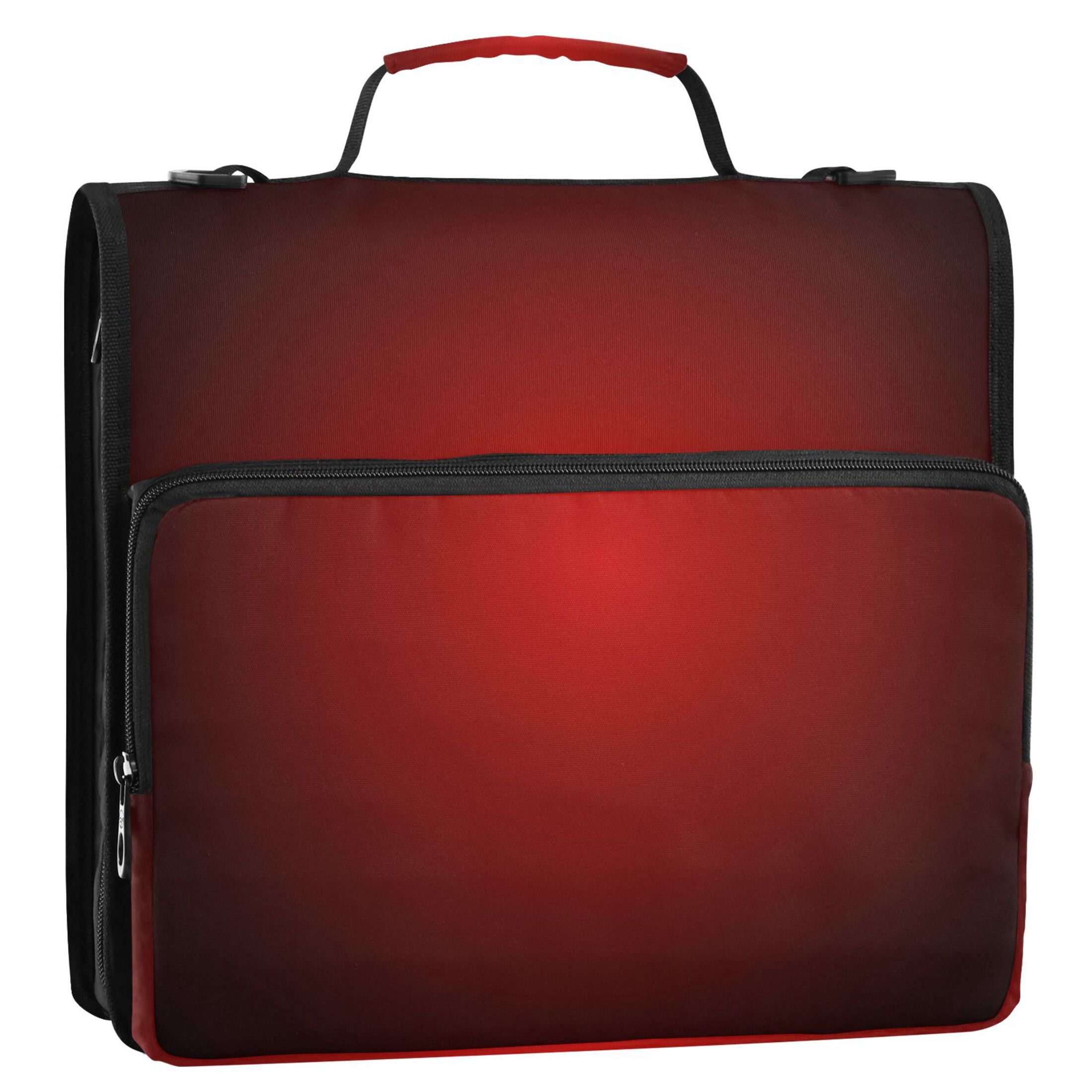 ALAZA Zipper Binder Gradient Red 3 Ring Trapper Keeper File Folder Organizer Bag