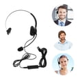 thumbnail image 4 of KAKOWELY H300 Monaural USB Headset Noise Cancelling Microphone and Volume Adjuster Headset for Computer Internet Calls VoIP Communication Skype Webinar Softphone Call Center (Black),6.3"X5.51"X1.38", 4 of 5