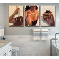 thumbnail image 3 of 3Pcs Black Girl Wall Art African American Woman Canvas Pictures Fashion Girl Abstract Posters Prints Boho Black Female Paintings for Nordic Minimalist Room Bedroom Wall Decor Unframed, 3 of 6