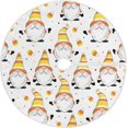 thumbnail image 1 of FMSHPON Striped Gnome Halloween Xmas Christmas Tree Skirt Stand Mat for Holiday Party Decoration Indoor Outdoor 48 inches, 1 of 6