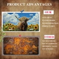 thumbnail image 5 of Highland Cow in Sunflower Field Front License Plate,Metal License Plate,Funny Standard Plates Personalized Novelty Decorative For Men/Women/Boys/Girls Car 6×12 Inch, 5 of 7