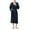 #1_Navy, variant on Men’s Hooded Cotton Robe – Lightweight Plush Bathrobe with Pockets & Belt (Breathable Full-Length Spa Loungewear)
