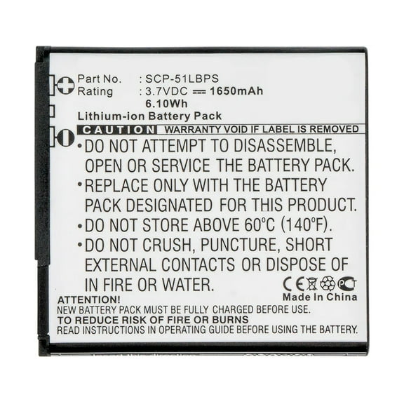 Batteries N Accessories BNA-WB-L3828 Cell Phone Battery - Li-ion, 3.7, 1650mAh, Ultra High Capacity Battery - Replacement for Kyocera SCP-51LBPS Battery