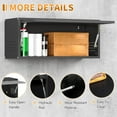 thumbnail image 5 of Metal Garage Wall Cabinet with Up-Flip Door,Wall-Mounted Steel Storage Cabinet, Float Tool Cabinet with Pegboard,Upper Cabinet for Kitchen,Garage,Workshop,Warehouse(13.8" H,Black), 5 of 7
