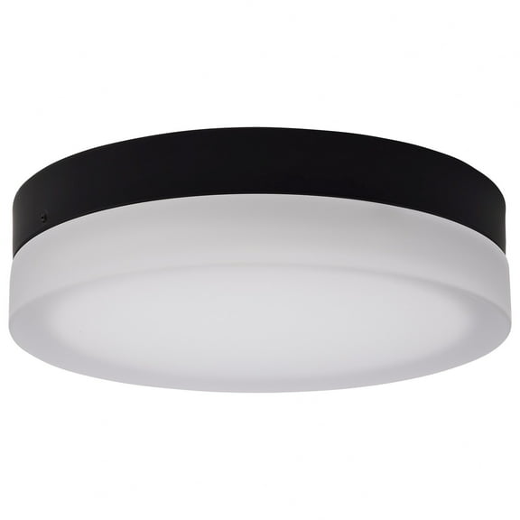 Nuvo Lighting Pi 11 Inch LED Flush Mount Black Finish Frosted Etched Glass CCT Selectable 120 Volts