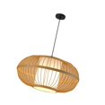 thumbnail image 2 of Runquan Bamboo Woven Pendant Lamp with Adjustable Cord Handmade Traditional Rustic Weave Ceiling Light for Kitchen Restaurant Hallway G, 2 of 8