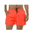 thumbnail image 1 of INSPIRE CHIC Men's Summer Solid Color Mesh Lining Swimming Board Shorts, 1 of 6