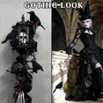 thumbnail image 6 of Halloween Decoration, 6 Pack Realistic Black Crow Figurines, Plastic Feathered Crow Desktop Ornaments for Halloween Spooky Party Decor Gifts, 6 of 7