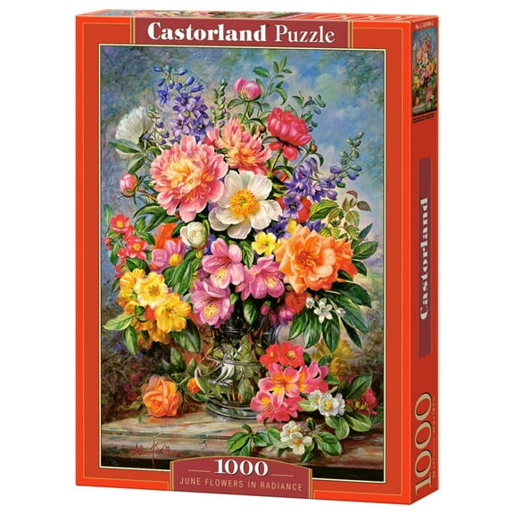 1000 Piece Jigsaw Puzzle, June Flowers in Radiance, Flower and plants Puzzle, Painting Puzzle, Adult Puzzles, Castorland C-103904-2