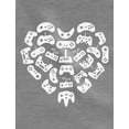 thumbnail image 2 of Tstars Mens Valentine's Day Best Gaming t-shirts Love Gamer Shirt Controllers Heart Gift Idea for Him Husband 3-4 Sleeve Baseball Jersey Shirt, 2 of 5