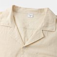 thumbnail image 6 of Migroa Mens Fashion Summer Outfits Relaxed Fit Short Sleeve Button Down Shirts And Drawstring Waist Shorts Summer Beach Casual Texture 2 Piece Sets Khaki S, 6 of 6