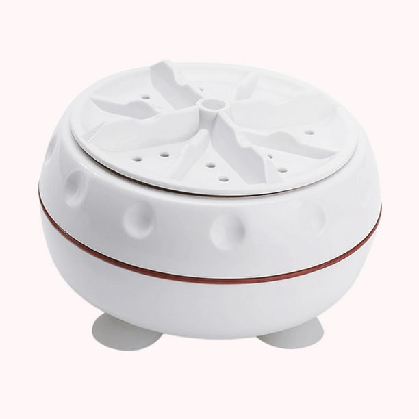 Mini lavadora eléctrica, lavadora de suciedad giratoria, herramienta de limpieza, limpiador de lavadora alimentado por USB Blanco Soledad minilavadora