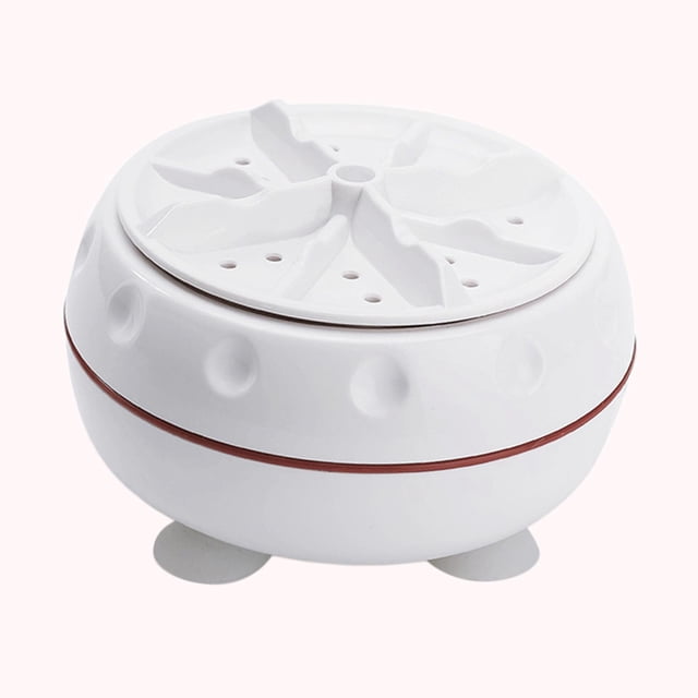Mini lavadora portátil, lavadora de viaje, lavadora USB recargable, herramienta de limpieza giratoria, limpiador USB para viaje de negocios, Camping, Blanco perfecl minilavadora