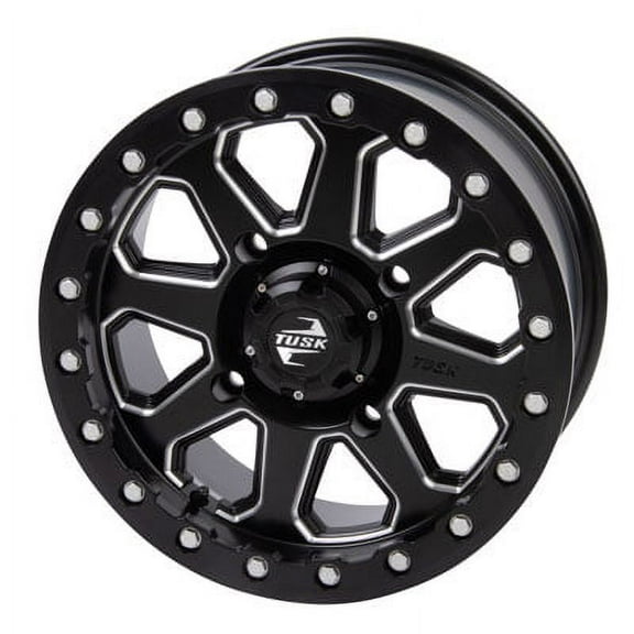 (4 Pack) 4/137 Tusk Uinta Beadlock Wheel 14x7 5.0   2.0 Milled/Black For CAN-AM Maverick X3 900 HO 64 Inch 2018
