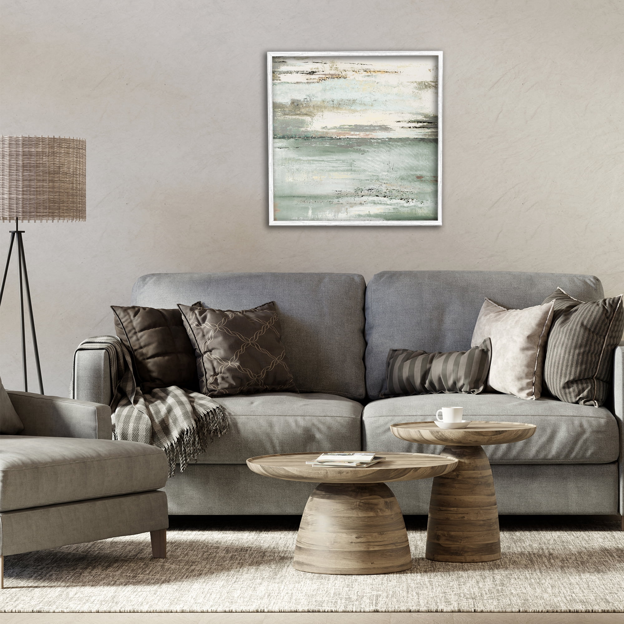 Stupell Industries The Seafoam Ones Abstract White Framed Giclee Art, design by Patricia Pinto