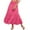 Hot Pink, variant on Skirts for Women Loose Fit Ruffles Solid Color Pleated Stitching Elastic High Waist Hip Long Hot Pink Casual Skater Skirt XL